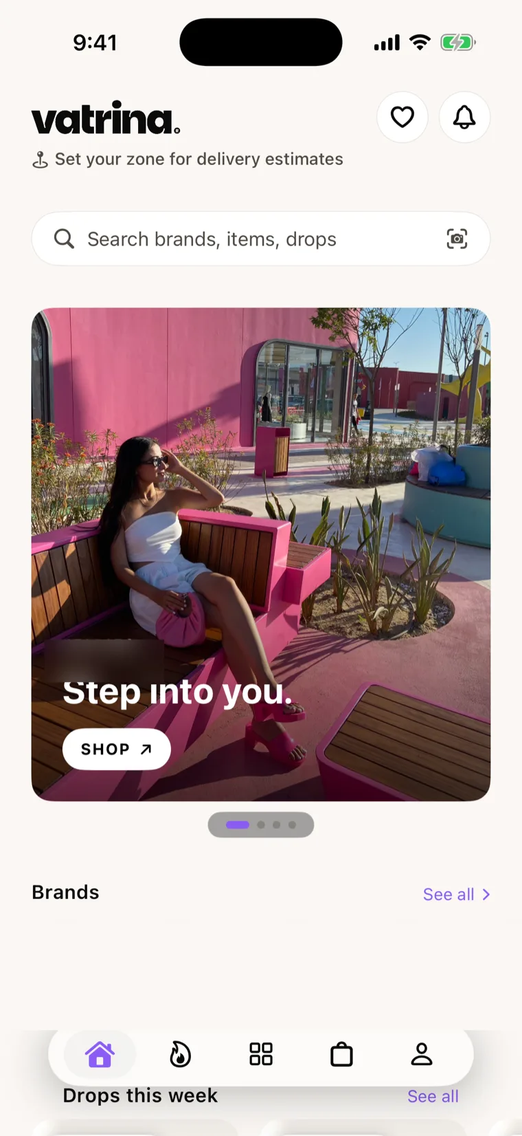 The Vatrina app home feed
